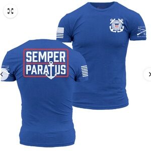 Grunt Style USCG‎ - SEMPER PARATUS T-SHIRT - ROYAL XL New With Tags